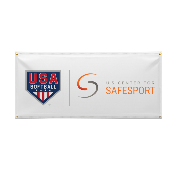 6'x3' White Vinyl Banner, SafeSport